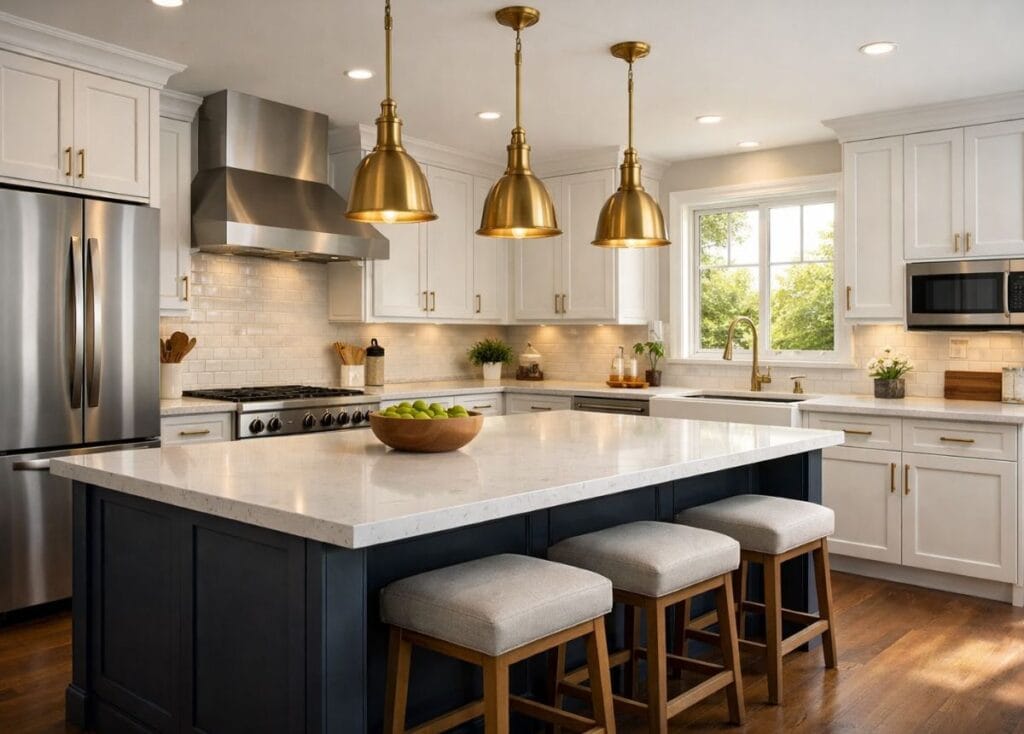 Beautiful modern kitchen remodel reflecting a typical kitchen renovation cost in the USA in 2026