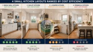 The 4 Small Kitchen Layouts Ranked by Cost Efficiency